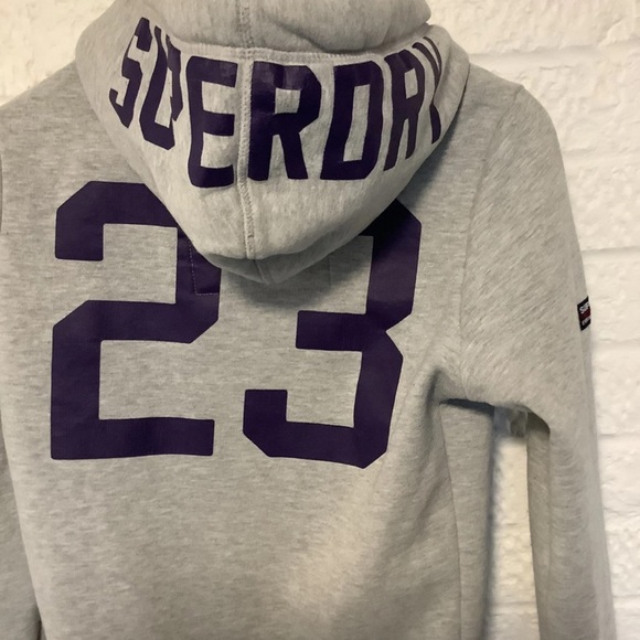 Superdry Tri League Hoodie - Size XS - Grey - Cotton - P2P 18” - Picture 5 of 5